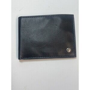 True Religion Black Leather Trifold Wallet New